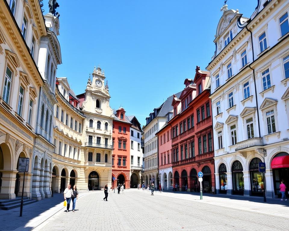 Barocke Fassaden in Salzburg, Österreich