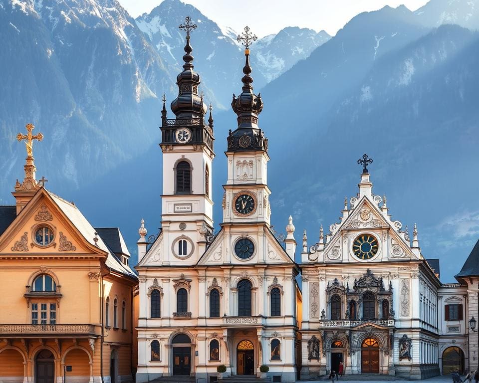 Barocke Kirchen in Innsbruck, Österreich