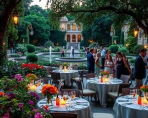 Cocktail-Partys in historischen Gärten