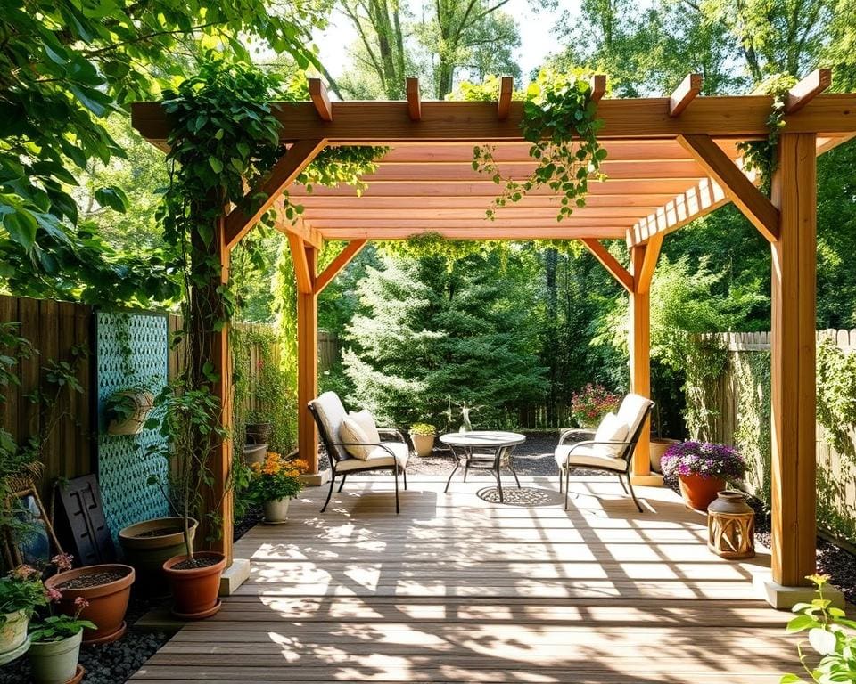 DIY-Pergola als natürlicher Schattenspender