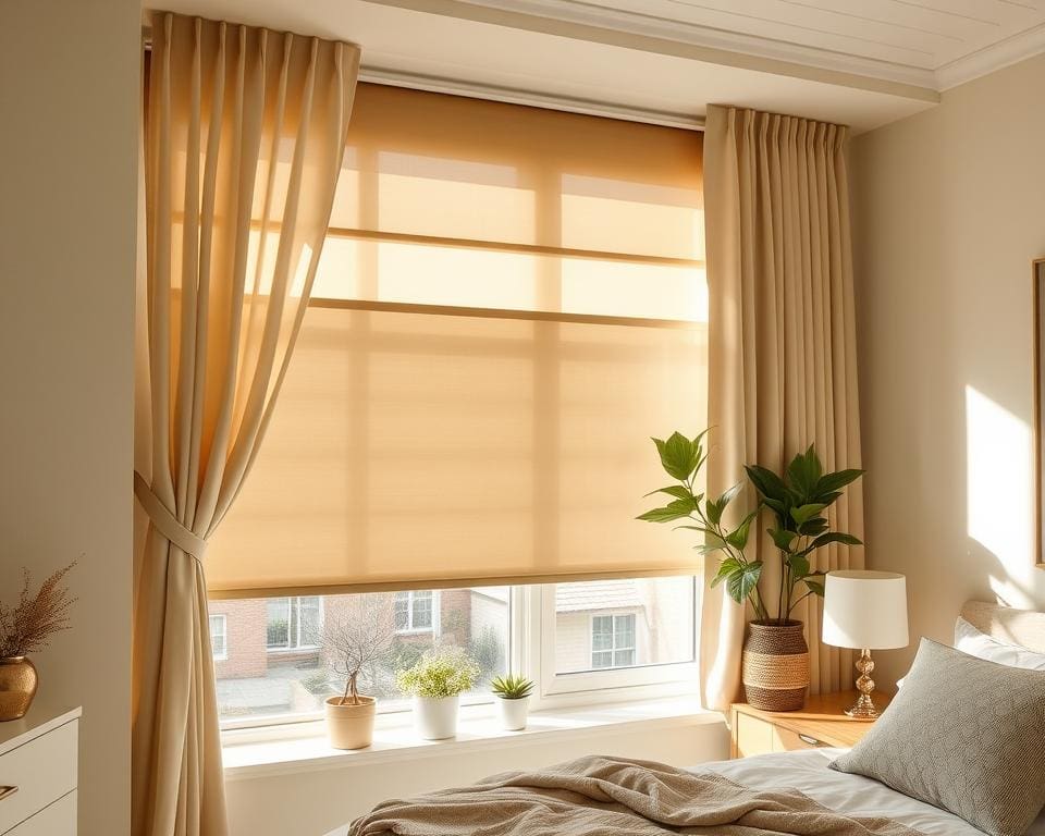 Fensterstyling Schlafzimmer