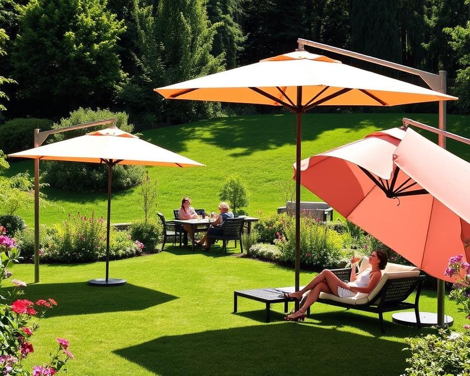 Freistehende Sonnenschirme für den Garten