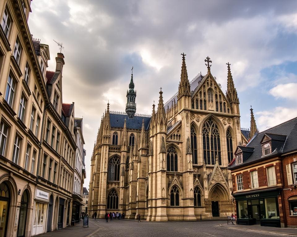 Gotische Bauwerke in Rouen, Frankreich