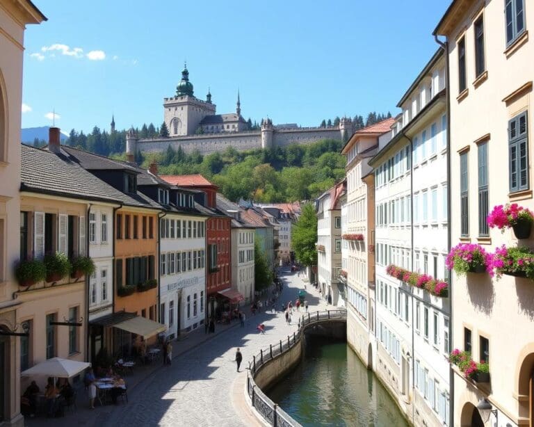 Historische Altstadt in Salzburg, Österreich