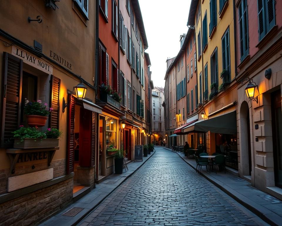 Historische Gassen in Lyon, Frankreich