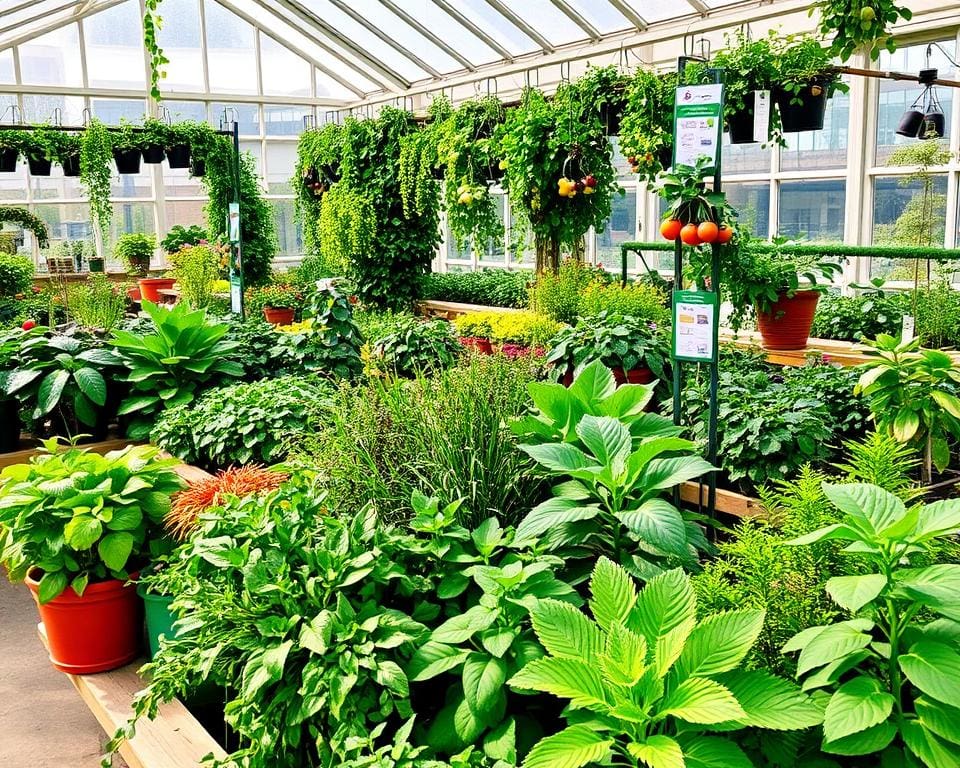 Indoor-Gärtnerei im Wintergarten