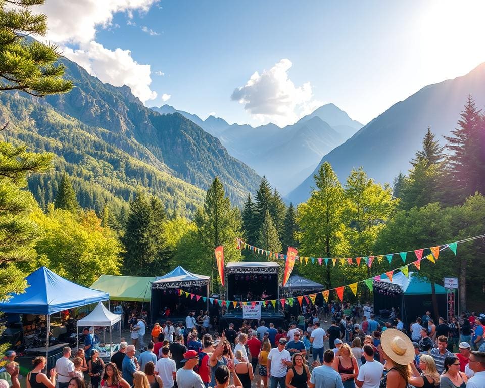 Musikfestivals in Berglandschaften