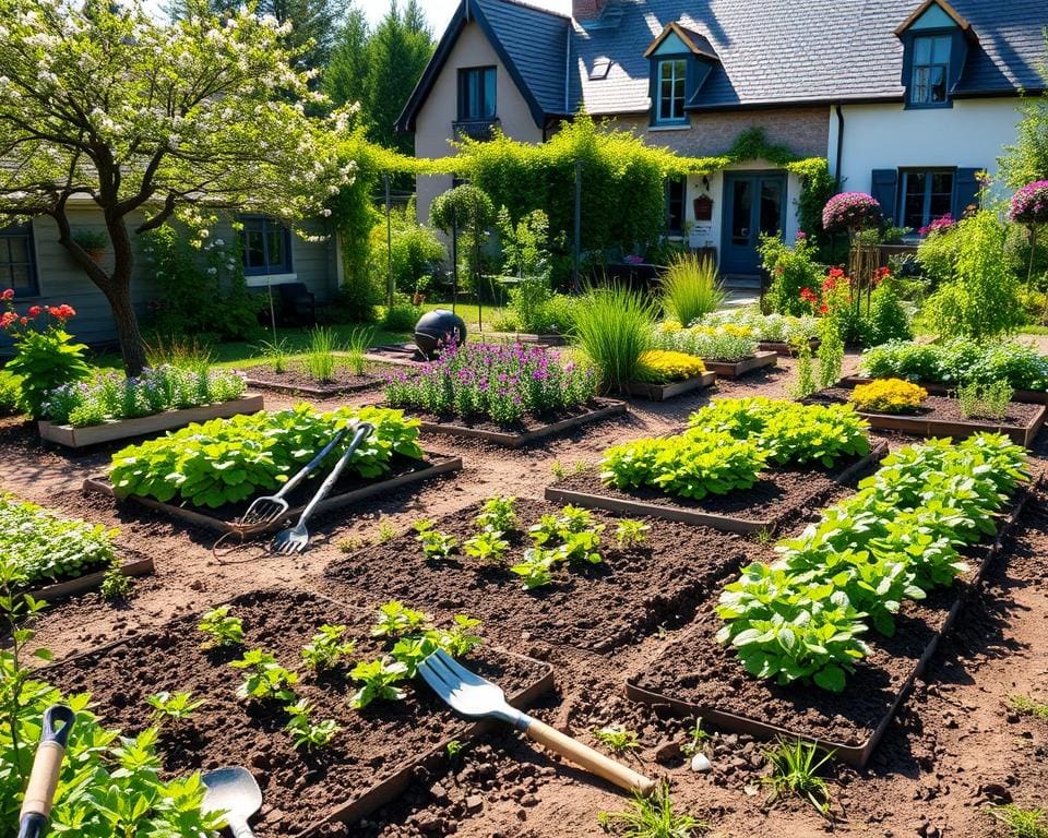 Planung von Gartenbeeten