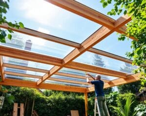 Terrassendach selber bauen: Schutz vor Sonne und Regen