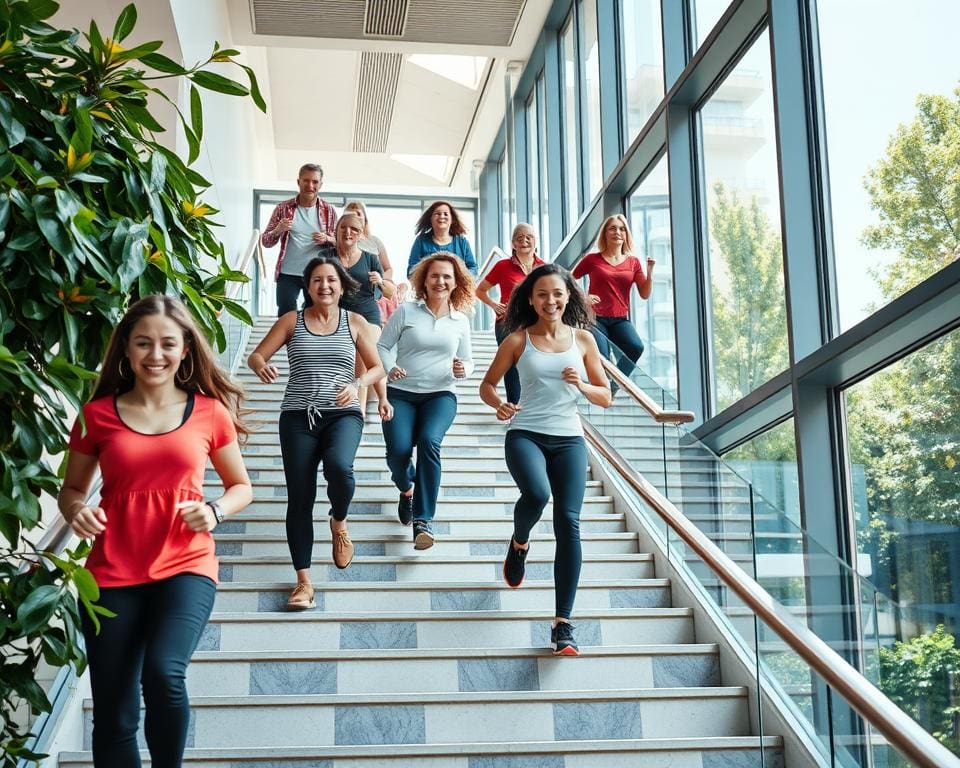 Treppensteigen fördert die Fitness und Gesundheit