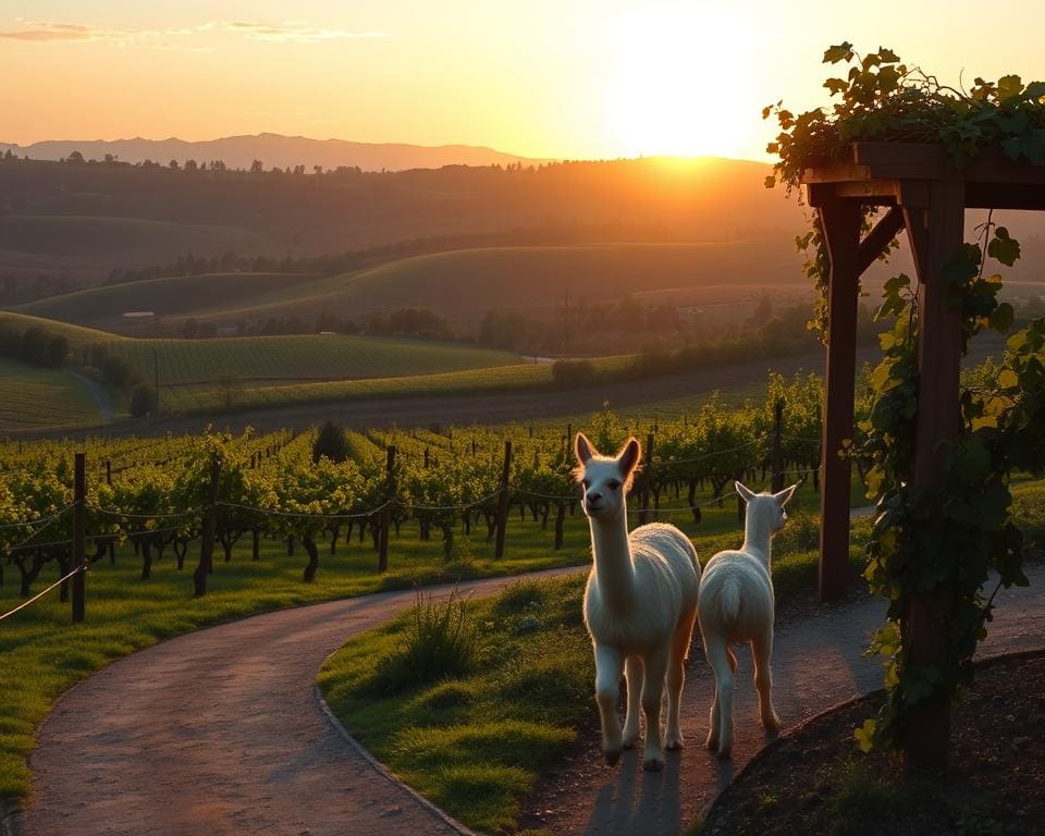 Weinwanderungen mit Alpaka-Begleitung