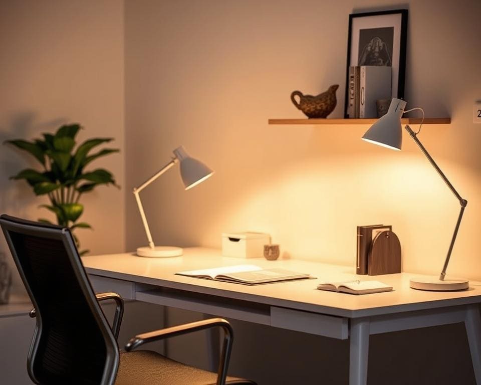 Arbeitsplatzbeleuchtung mit Artemide Lampen für den Schreibtisch