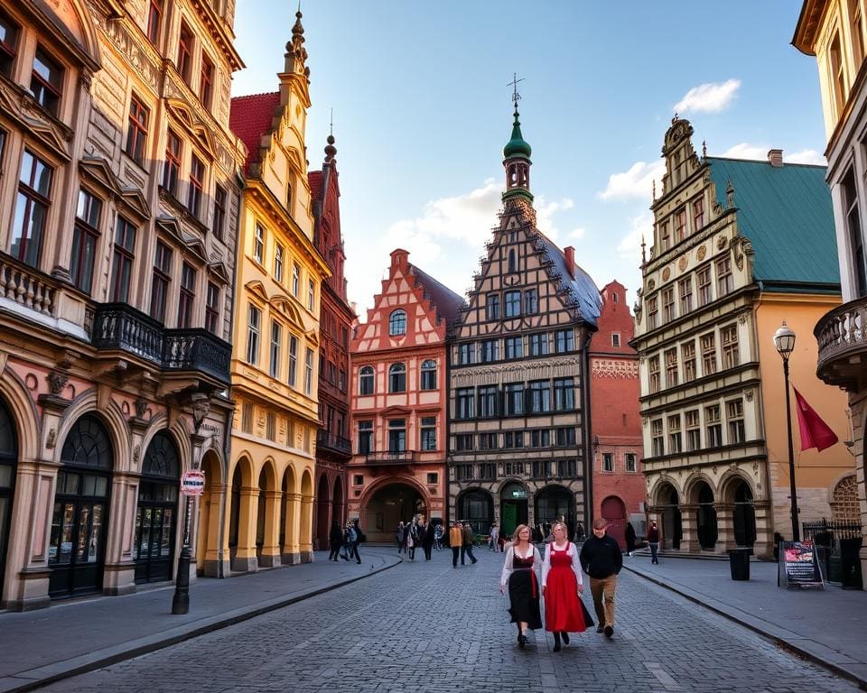 Architektur in der historischen Altstadt von Riga