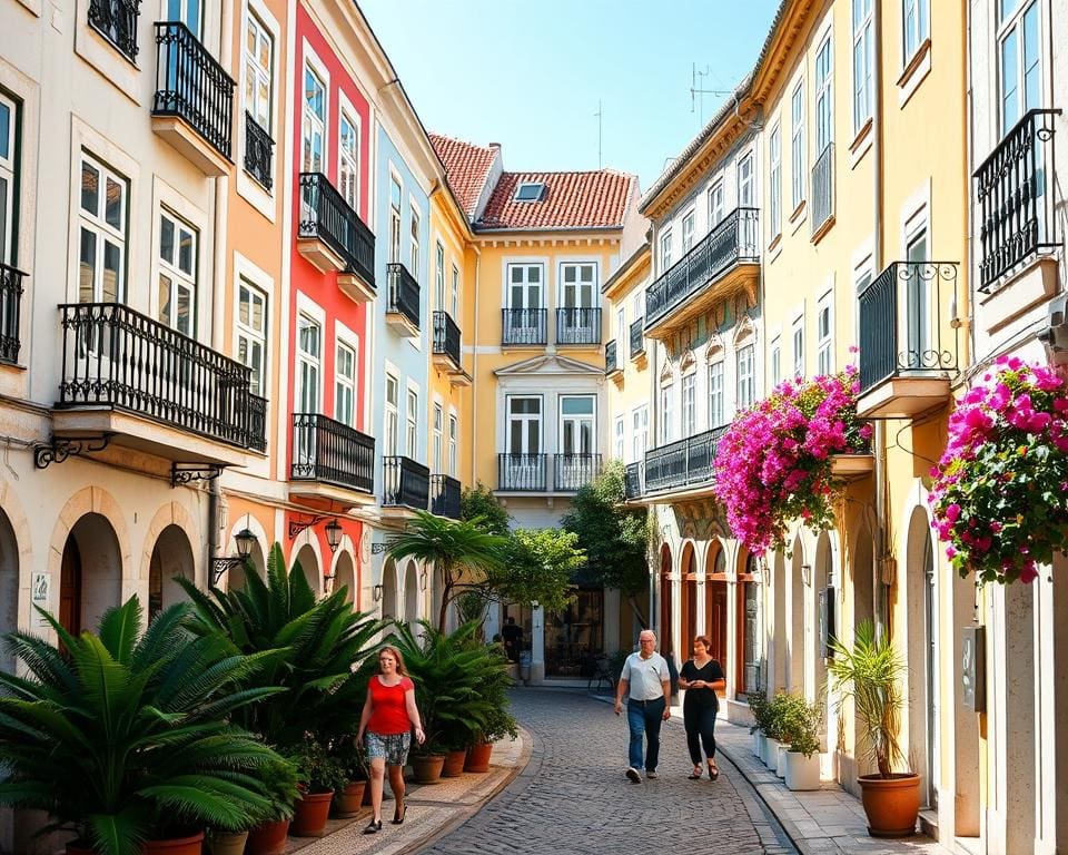 Historische Gassen in Lissabon, Portugal