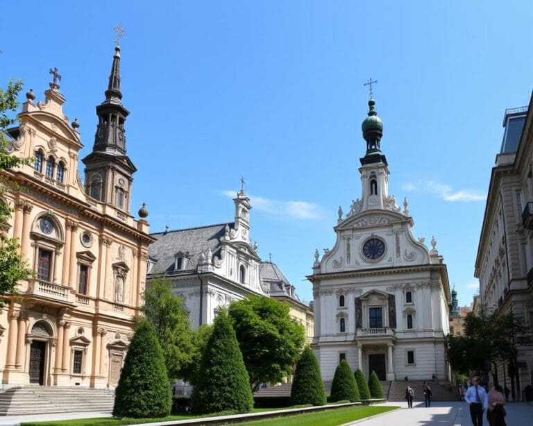 Barocke Kirchen in Linz, Österreich