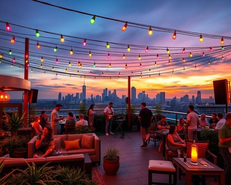 Die besten Rooftop-Bars für Livemusik-Abende