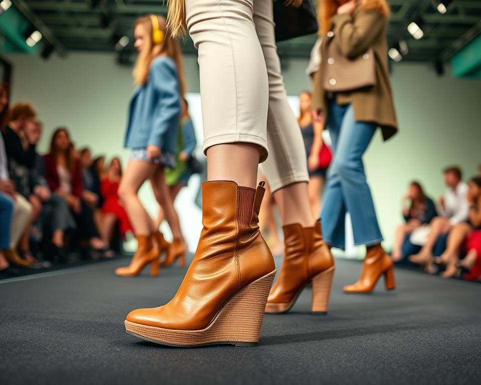 Die neuesten Modetrends und Keilabsatz-Stiefel