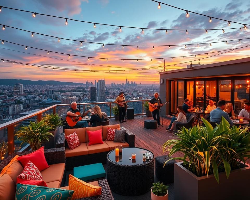 Die schönsten Rooftop-Bars für Livemusik-Abende