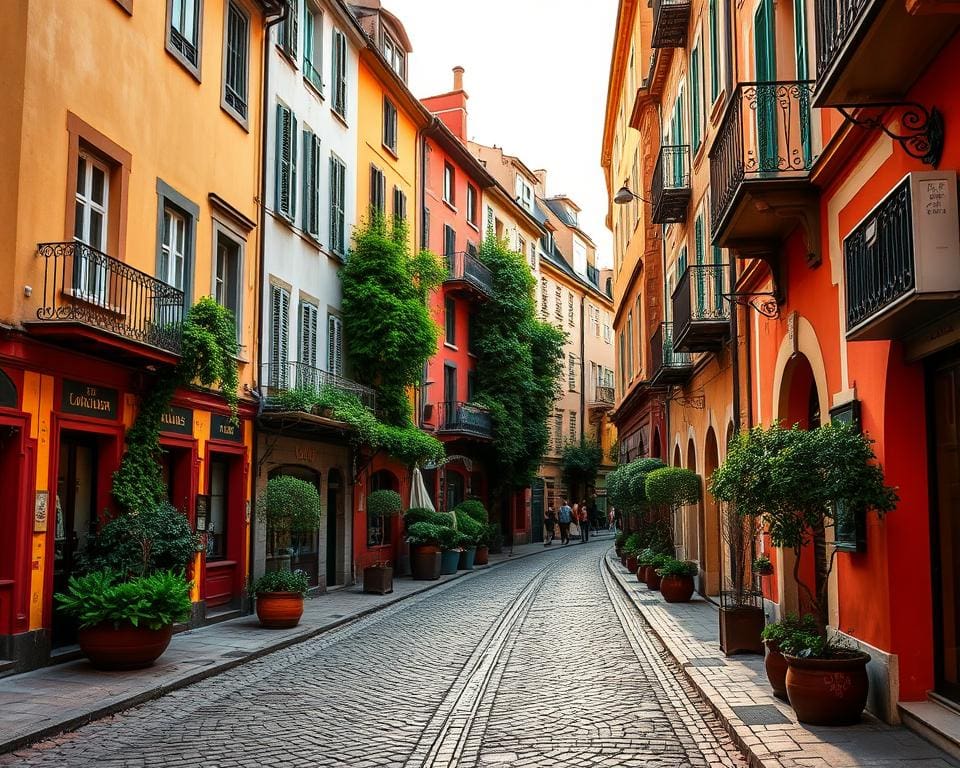 Historische Gassen in Lyon, Frankreich