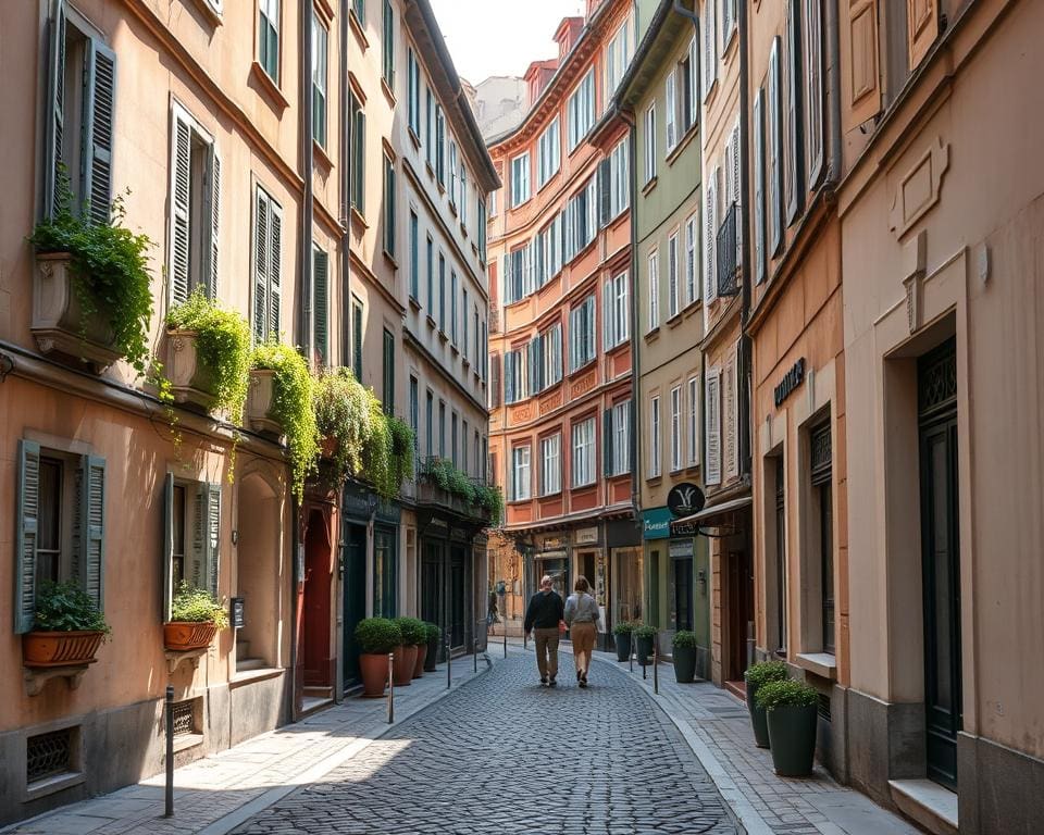 Historische Gassen in Lyon, Frankreich