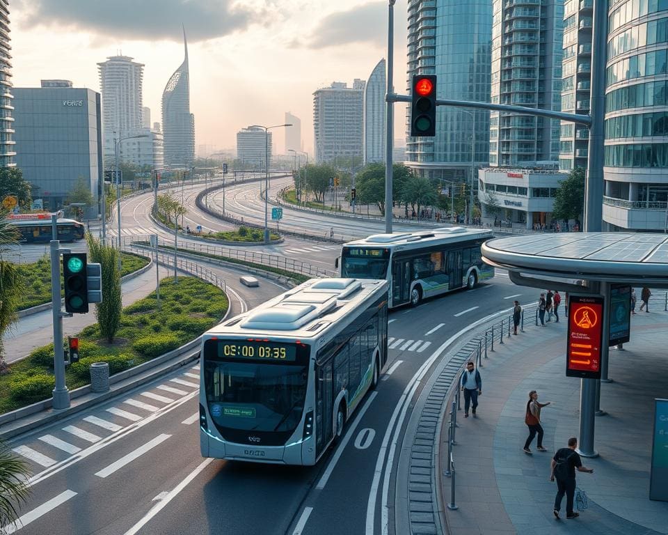 Intelligente Verkehrssteuerung für Elektrobusse