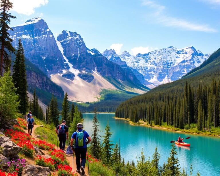 Outdoor-Aktivitäten im Banff-Nationalpark, Kanada