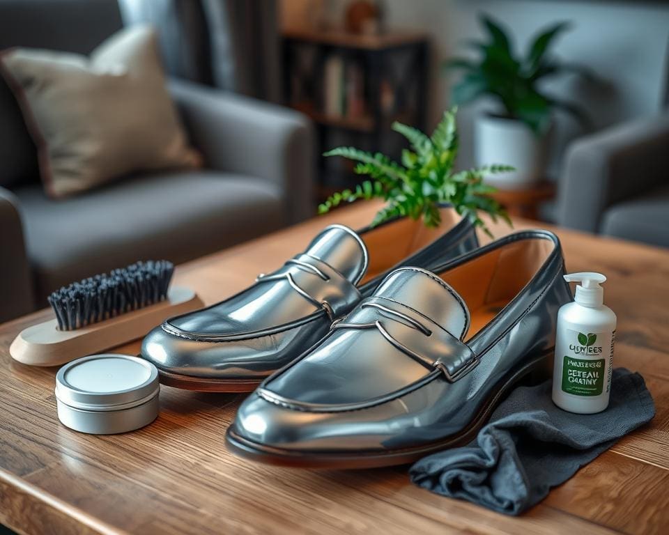 Pflege von Metallic-Loafers