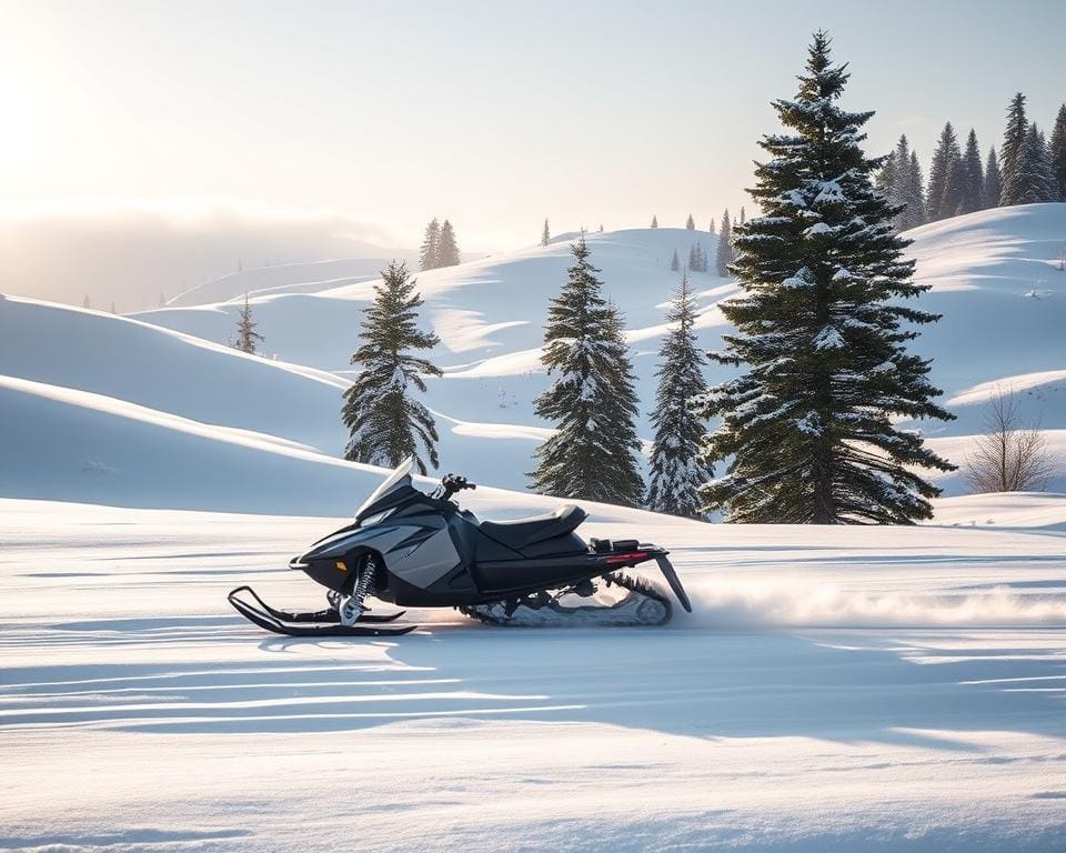 leises Fahren im Schnee