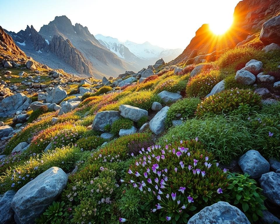 Alpine Pflanzen für Steingärten