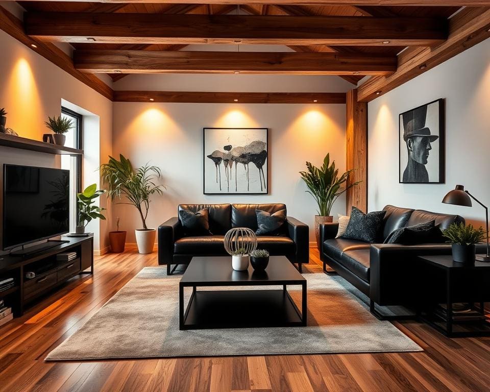 Designideen Schwarz und Holz