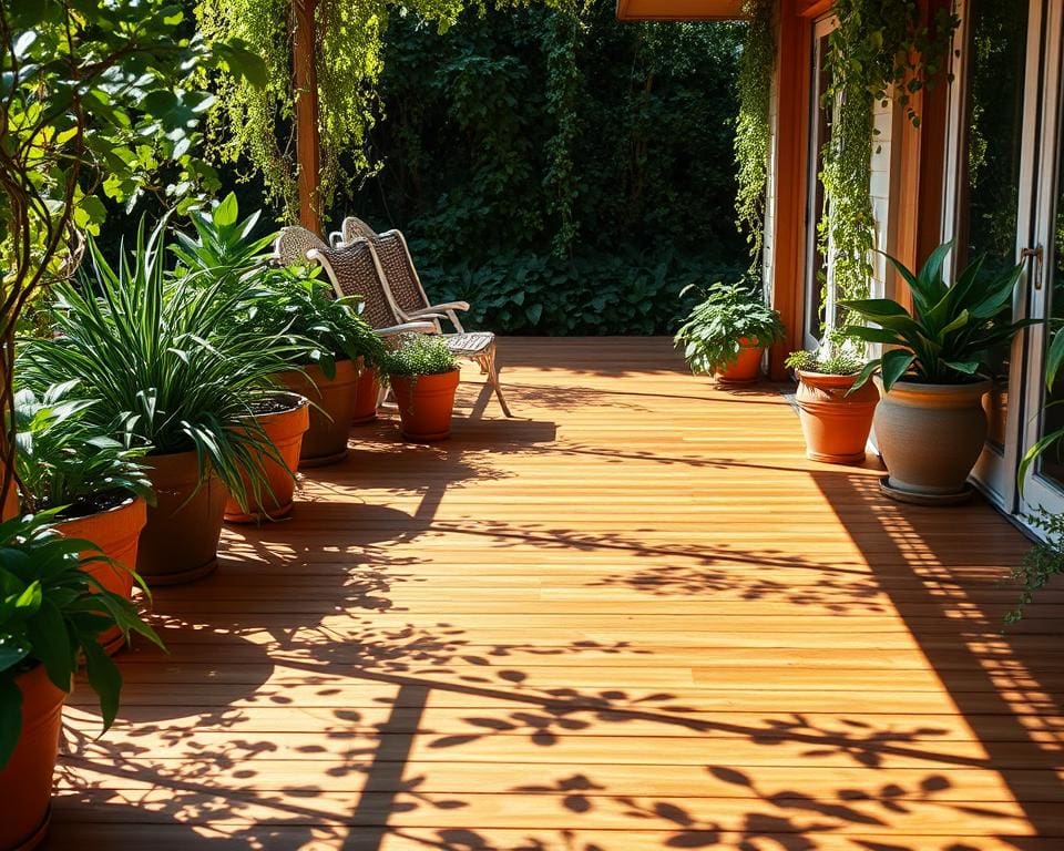 Harmonie zwischen Holz und Pflanzen