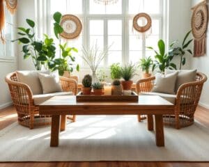 Was passt besser: Naturholz oder Rattan im Boho?