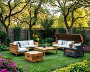 Was sind clevere Ideen für Gartenmöbel mit Stauraum?
