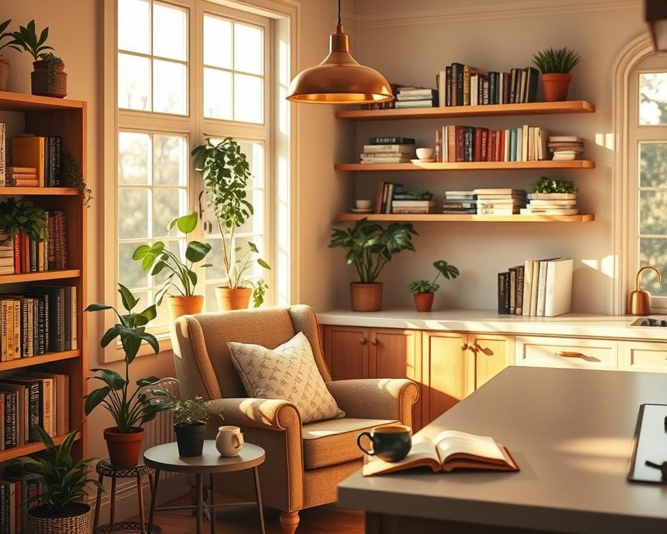 Wie richtest du eine Leseecke in der Küche ein?