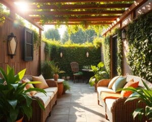 Wie richtest du eine kleine Terrasse gemütlich ein?