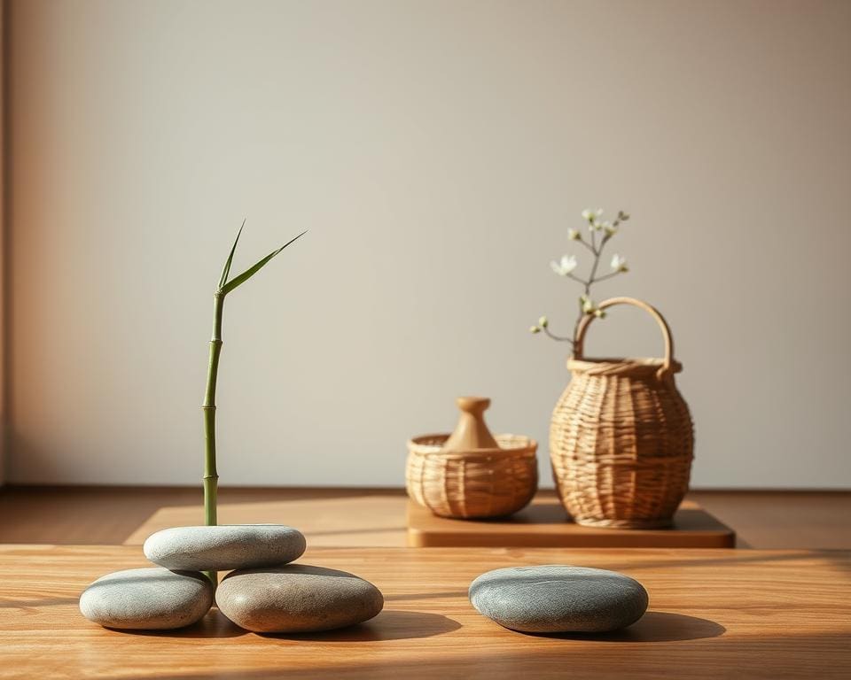 natürliche Materialien im Japandi-Stil