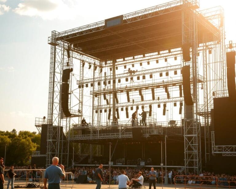 Festivaltechnik: Wer baut die Riesenbühnen auf?