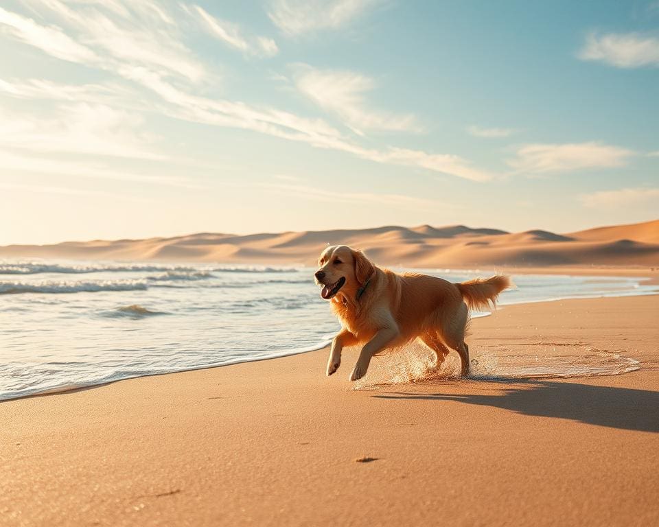Hund erlaubt am Strand Holland