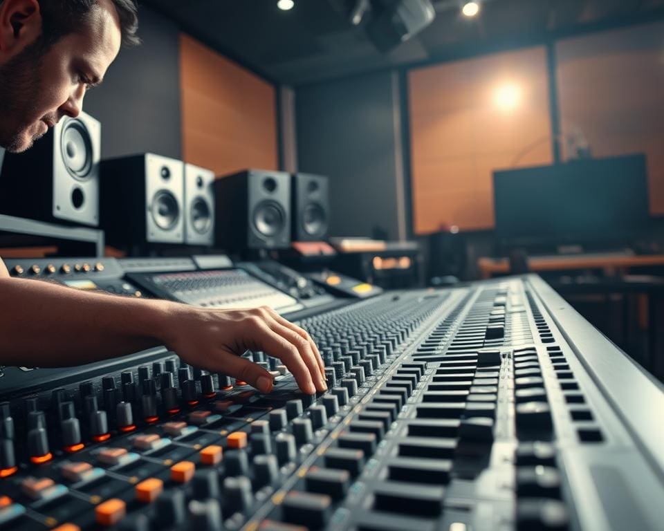 Musikmischens im Studio