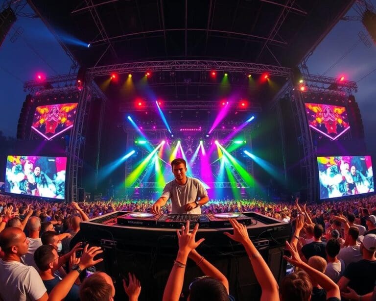 Was macht ein DJ bei einem Musikfestival?