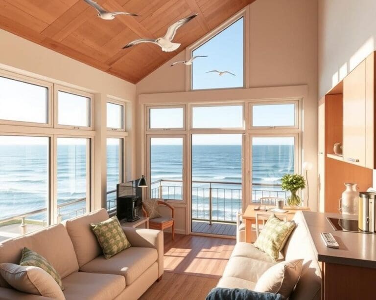 Was bietet eine Ferienwohnung mit Meerblick in Duhnen?