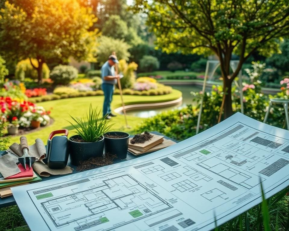 Planung Garten und Materialien Gartenbau