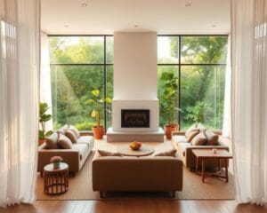 Wohnzimmer mit Blick ins Grüne gestalten