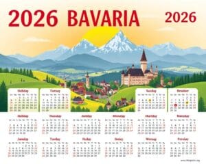 Welche Feiertage listet der Kalender 2026 in Bayern auf?