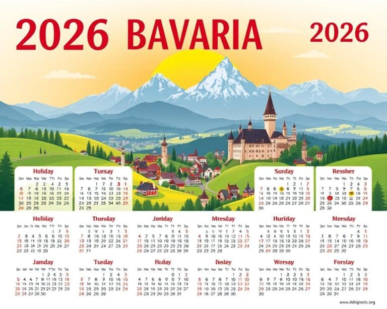 Welche Feiertage listet der Kalender 2026 in Bayern auf?