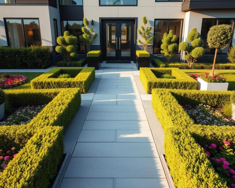 Wie planst du einen modernen Vorgarten mit klarer Struktur?
