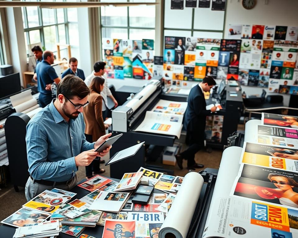 Wie unterstuetzt ein Druckdienstleister Werbemittel?