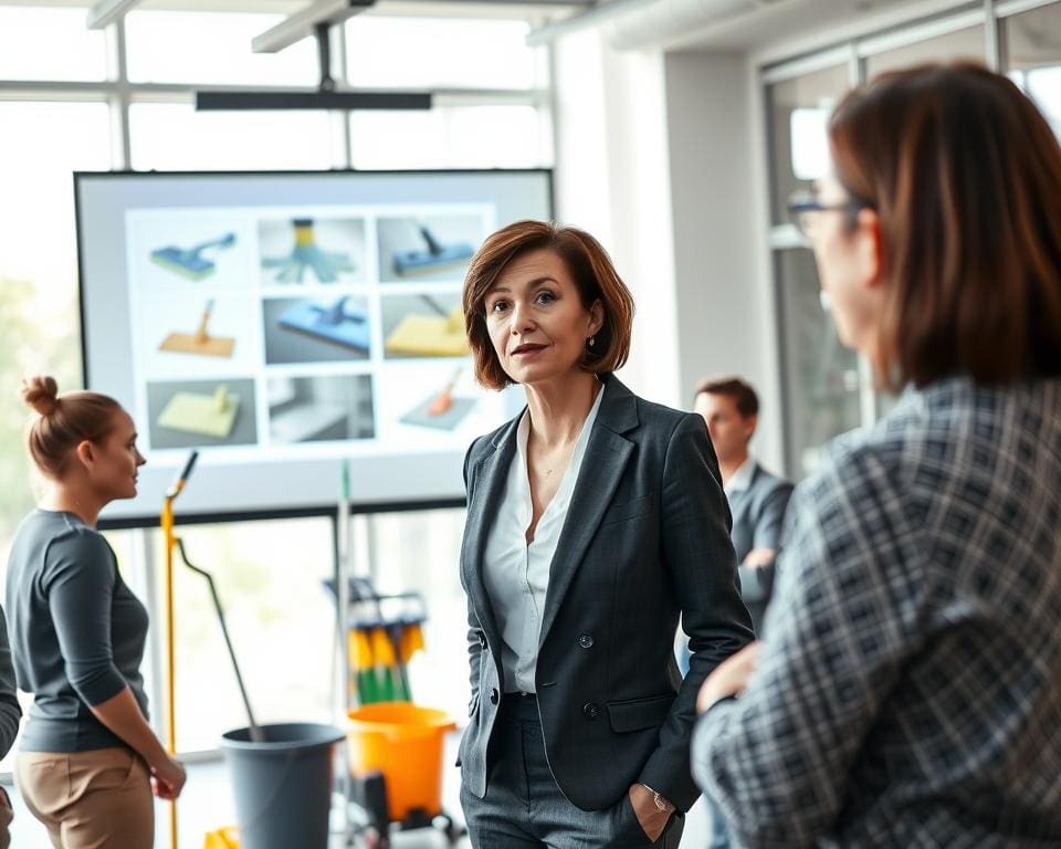 Was leistet ein Schulungsleiter für Reinigungsteams?