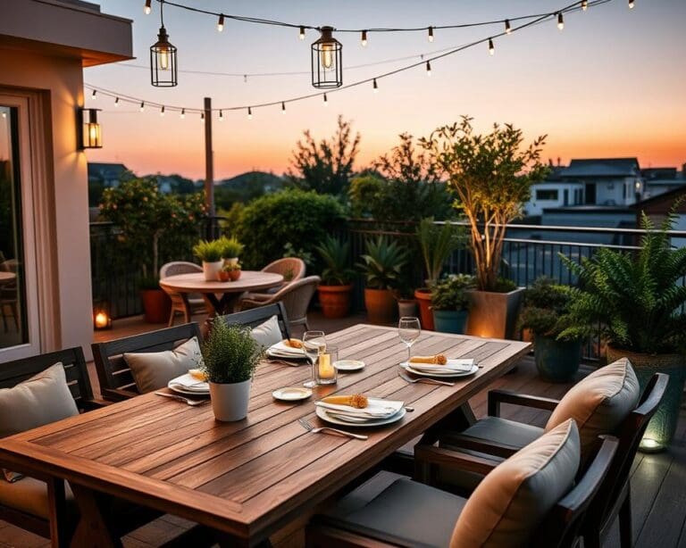 Welche Beleuchtung passt zu Terrassenmöbeln?
