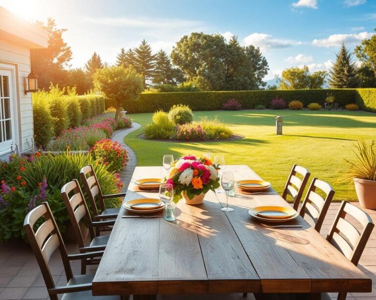 Wie gestaltet man einen Essbereich im Freien?